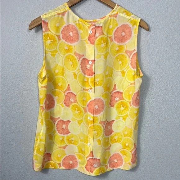 Equipment Femme Silk Citrus Print Sleeveless Top - Picture 4 of 6